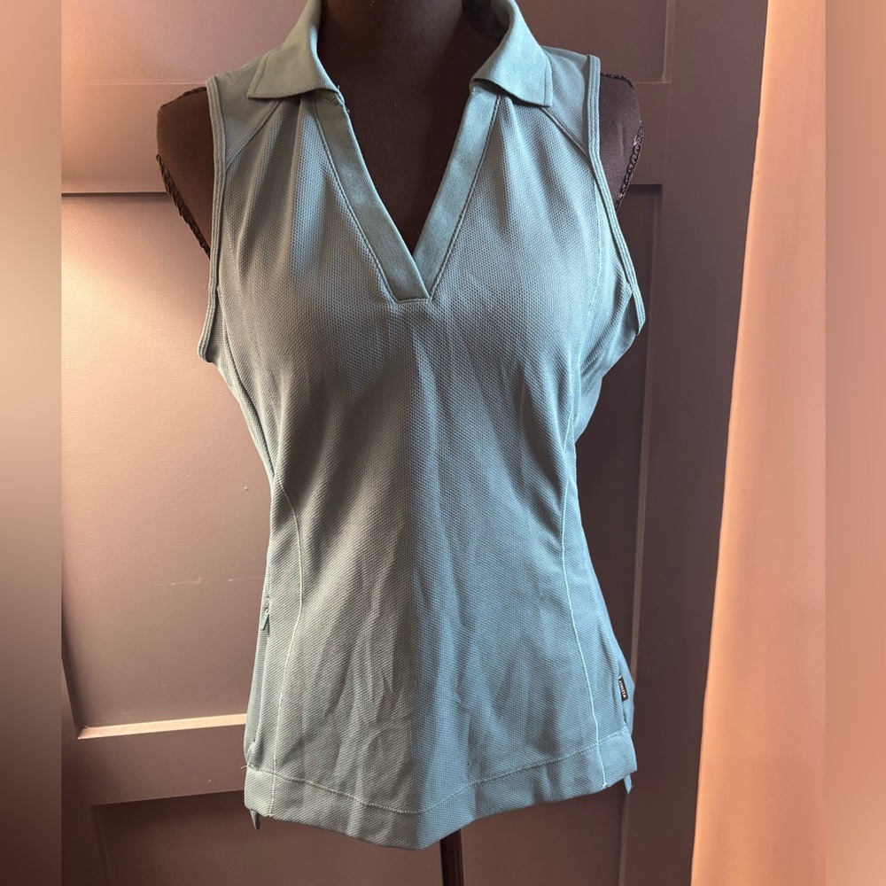 Athleta Teal Everyday Polo Sleeveless Top